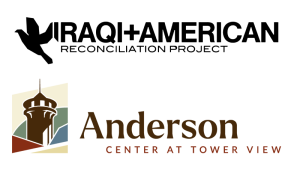 Logos for the Iraqi American Reconciliation Project and Anderson Center at Tower View